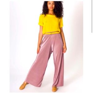 American Apparel Dusty Rose Palazzo Pants Soft Elastic Band High Waist